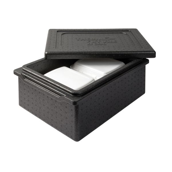 (5 Stück) THERMO FUTURE BOX | Thermobox TAKE AWAY - 20 Liter - Schwarz