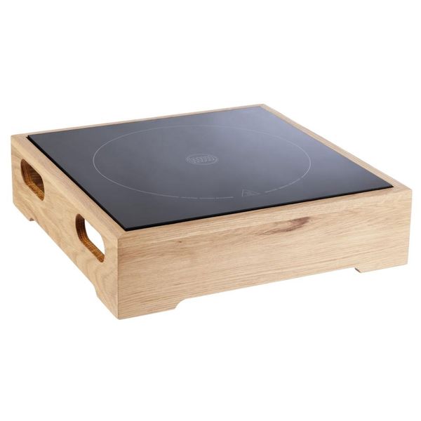 Induktionsstation - VALO - 2-tlg. - 385x385mm - bestehend aus Induktionkochplatte 2 kW & Holzrahmen