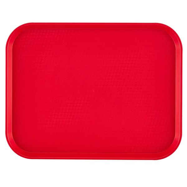 (12 Stück) CAMBRO | Fast Food Tablett - rechteckig - 360x460mm - hohes Profil - Rot