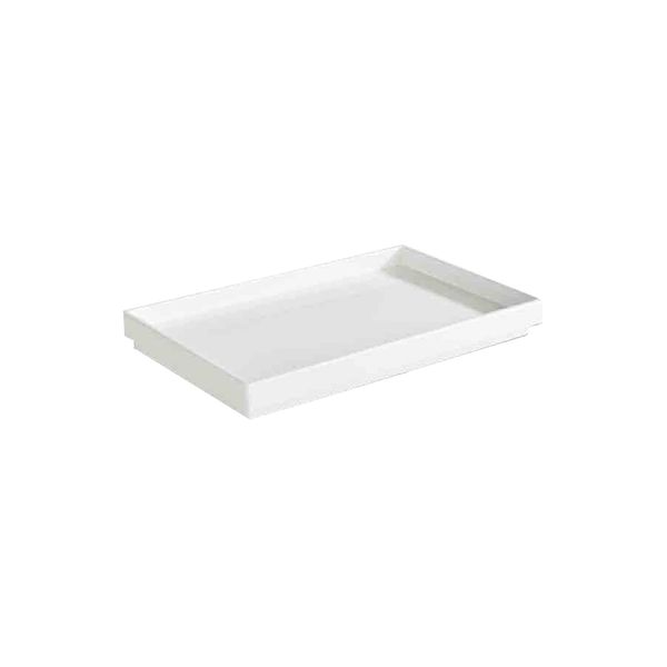 (6 Stück) GN-Tablett 1/4 - ASIA PLUS - Melamin - Höhe: 30mm - Weiß