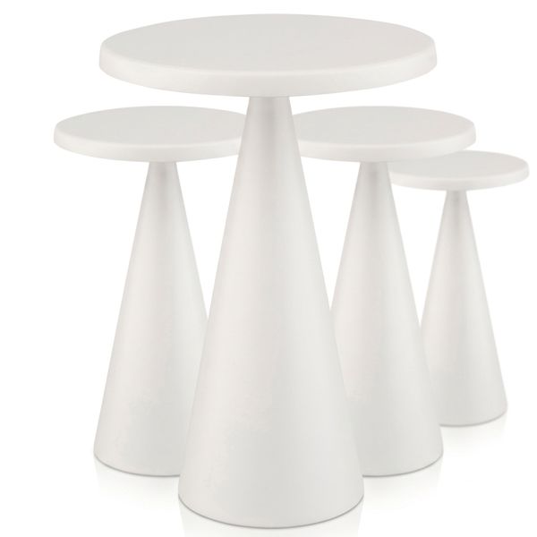 (4 Stück) Tischleuchte - CONE - Ø 130mm - Whisper White