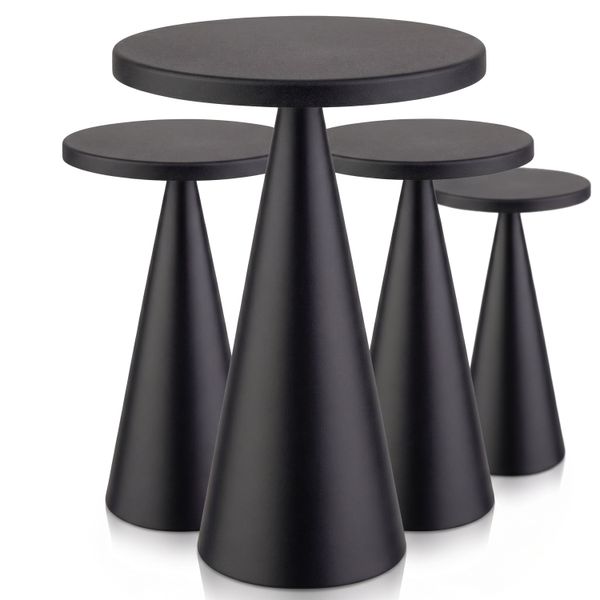 (4 Stück) Tischleuchte - CONE - Ø 130mm - Schwarz