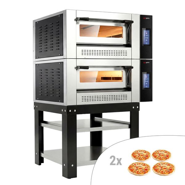 Gas Pizzaofen - 4+4x 30cm - Touch - inkl. Untergestell