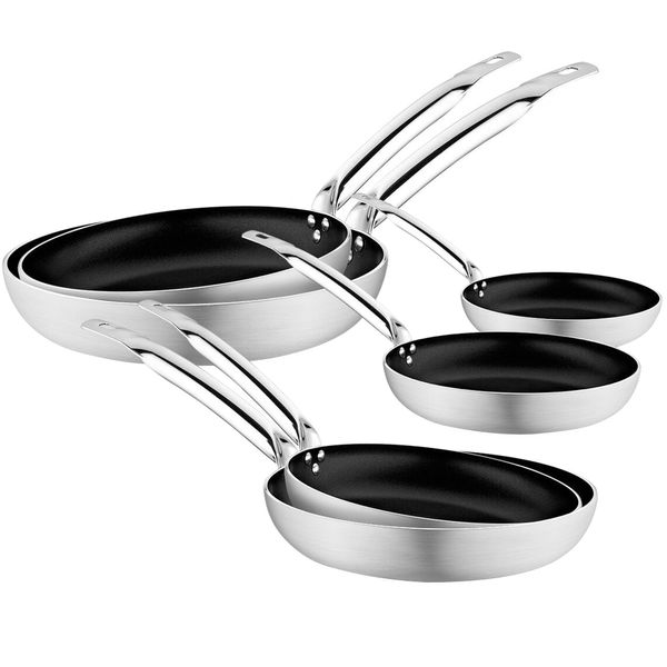 (6 Stück) Bratpfannenset - Aluminium - 6-teilig