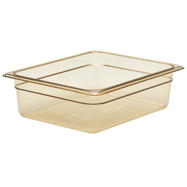 (6 Stück) CAMBRO | H-PAN™ - Hitzebeständiger Behälter GN 1/2 - Bernstein - Höhe: 100mm
