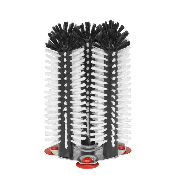(2 Stück) FUCHS | DELFIN® Gläser-Spülbürste - 5x240mm - mit Metallbodenplatte - Rund