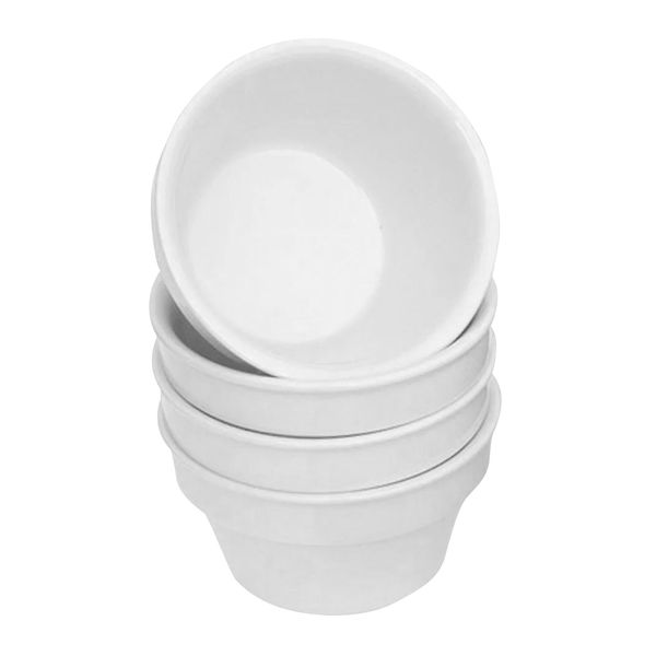 (18 Stück) THERMO FUTURE BOX | Porzellan Beilagenschale - Rund - 300ml - Weiß