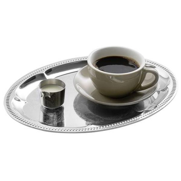 (6 Stück) Serviertablett - KAFFEEHAUS -  Edelstahl - 310x230mm - Höhe: 15mm