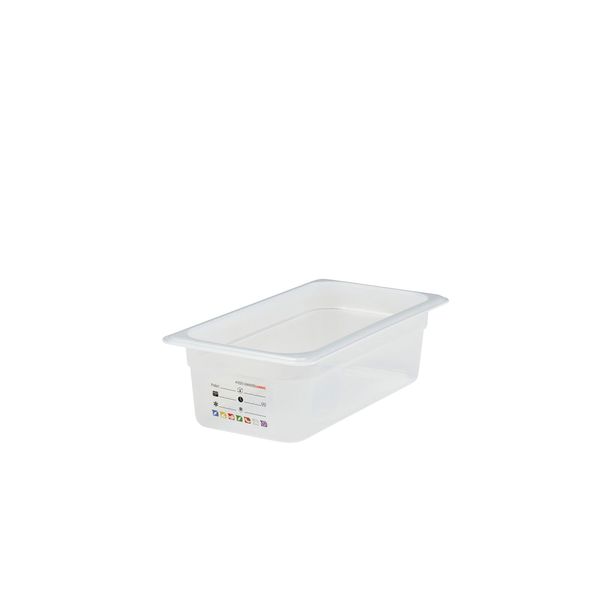 (6 Stück) CAMBRO | SafeTrak - Polypropylen-Behälter GN 1/3 - Milchig - Höhe: 100mm
