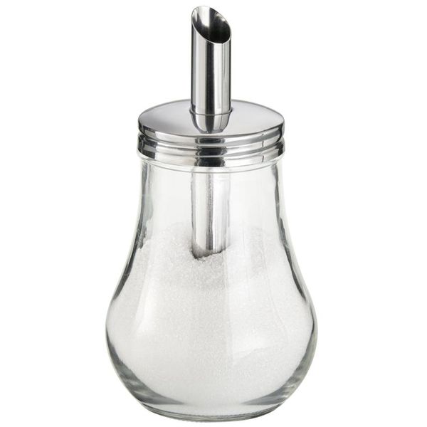(6 Stück) Zuckerdosierer - Glas - 250ml - mit Dosierrohr
