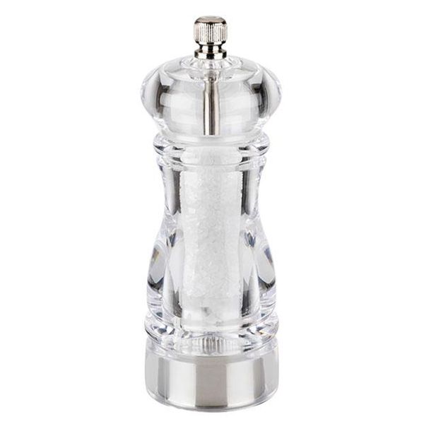 (6 Stück) Salzmühle - CLEARGRIND - Acryl - Höhe: 150mm - Transparent