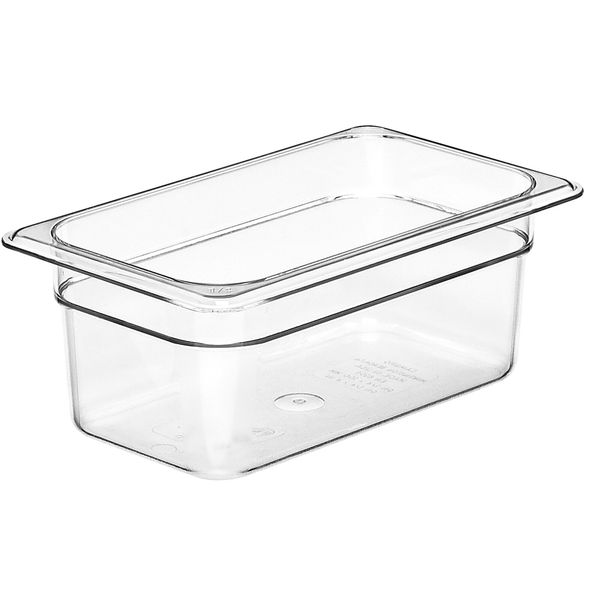 (6 Stück) CAMBRO | CAMVIEW® - Copolymer-Behälter GN 1/4 - Transparent - Höhe: 100mm - BPA-Frei