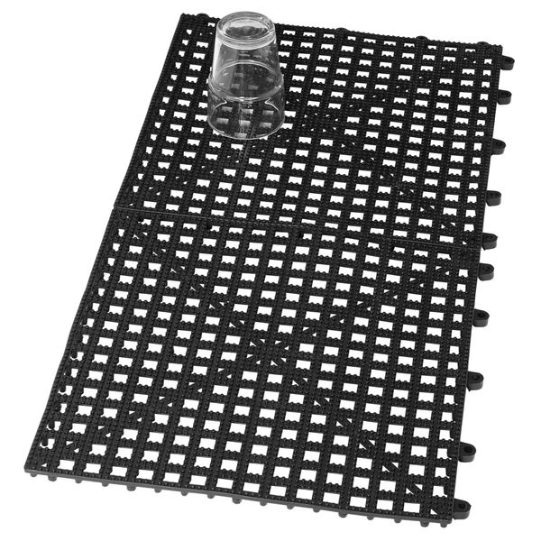 (3 Stück) FUCHS | DELFIN® Gummiabtropfmatte - 2er Set - 315x315mm - steckbar - Schwarz