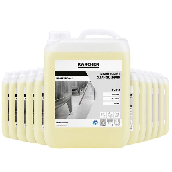 (12 Stück) KÄRCHER | Desinfektionsreiniger RM 732 - flüssig - 5 Liter