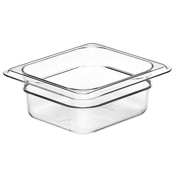 (6 Stück) CAMBRO | CAMVIEW® - Copolymer-Behälter GN 1/6 - Transparent - Höhe: 65mm - BPA-Frei