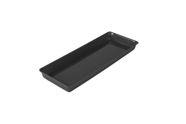 Rechteckige Präsentationsschale - Kunststoff - 530x200x40mm - Schwarz