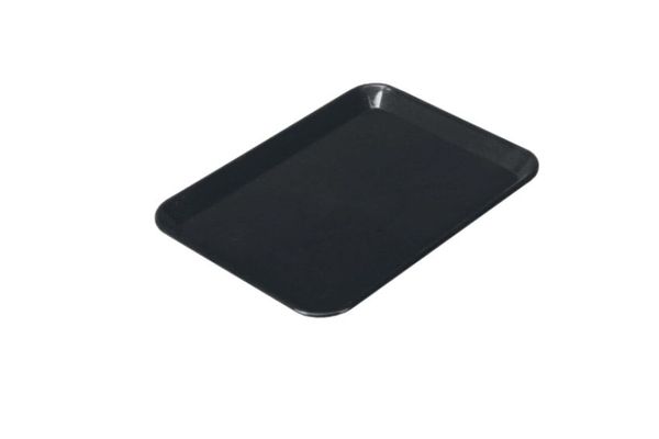 Rechteckige Präsentationsplatte - Kunststoff - 240x180x15mm - Schwarz
