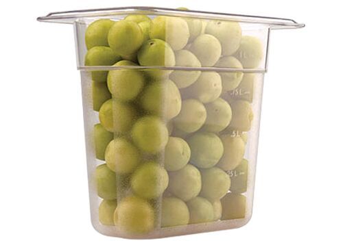 (12 pcs) Polycarbonate Container GN 1/9 - Clear - 0.57L - Depth: 65mm