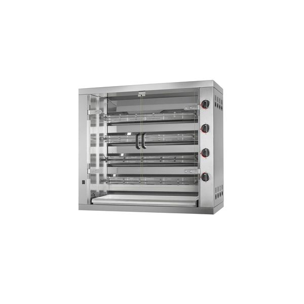 Gas Hähnchengrill - 23,6 kW - mit 4 Spießen für bis zu 24 Hähnchen
