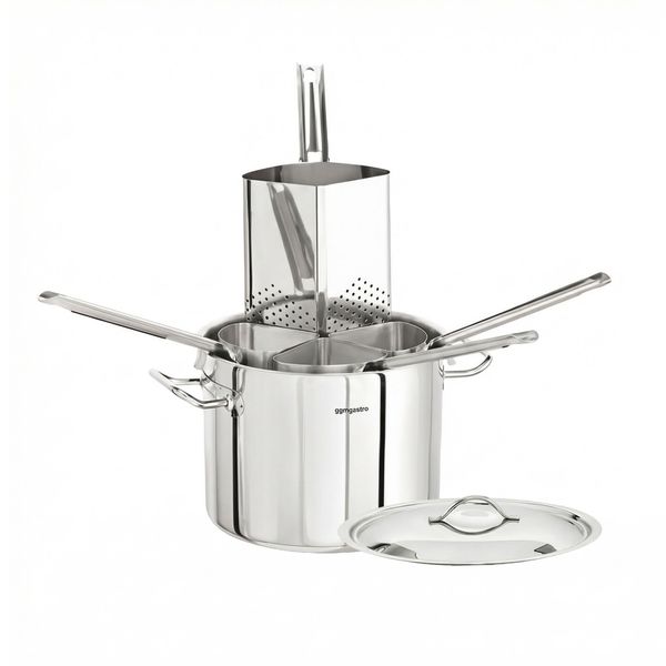 Pastatopf - Edelstahl - 22,4 Liter - Ø 360mm - inkl. 4 Siebe - Induktionsgeeignet