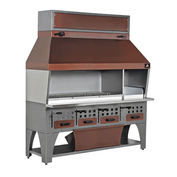 Wand-Holzkohlegrill - 2,15 m