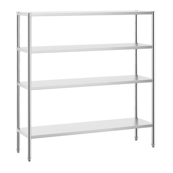 Edelstahlregal PREMIUM - 1800x490mm - mit 4 Ablagen (VERSTELLBAR)