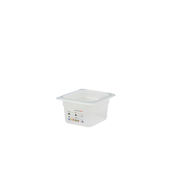 (6 Stück) CAMBRO | SafeTrak - Polypropylen-Behälter GN 1/6 - Milchig - Höhe: 100mm