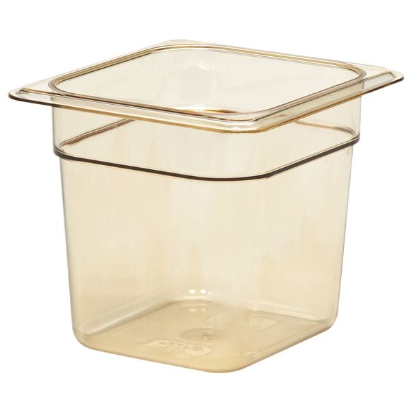 (6 Stück) CAMBRO | H-PAN™ - Hitzebeständiger Behälter GN 1/6 - Bernstein - Höhe: 150mm