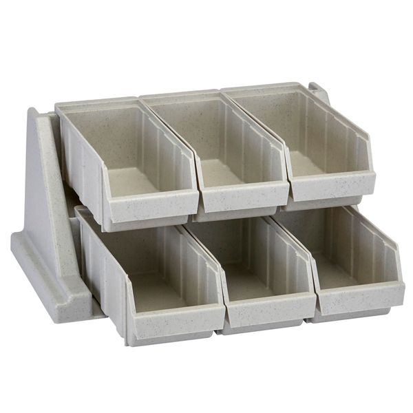 CAMBRO | VERSA Organizer - kleines Regal mit 6 Behältern - 511x488mm - Grau-gesprenkelt