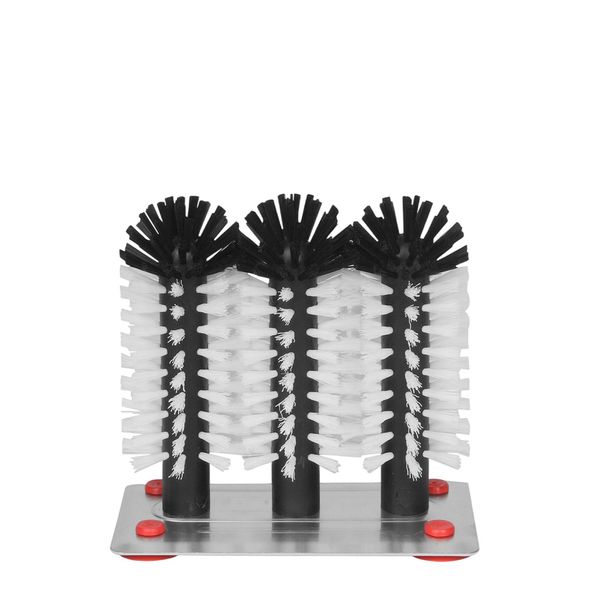 (2 Stück) FUCHS | DELFIN® Gläser-Spülbürste - 3x180mm - mit Metallbodenplatte - 1-2-3