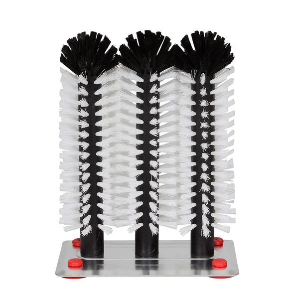 (2 Stück) FUCHS | DELFIN® Gläser-Spülbürste - 3x240mm - mit Metallbodenplatte - 1-2-3