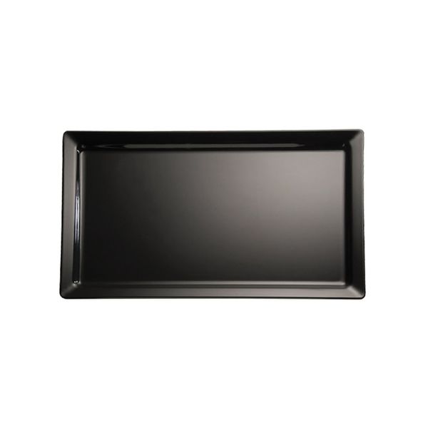 (6 Stück) GN-Tablett 1/4 - PURE - Melamin - Höhe: 30mm - Schwarz