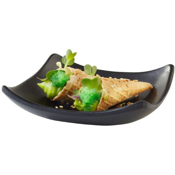 (6 Stück) Dipschälchen - ZEN - Melamin - 60ml- 105x105mm - Schwarz