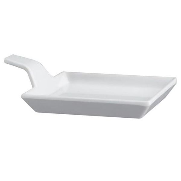 (24 Stück) Fingerfood Teller - FLYING BUFFET - Melamin - 120x95mm - mit Tragegriff