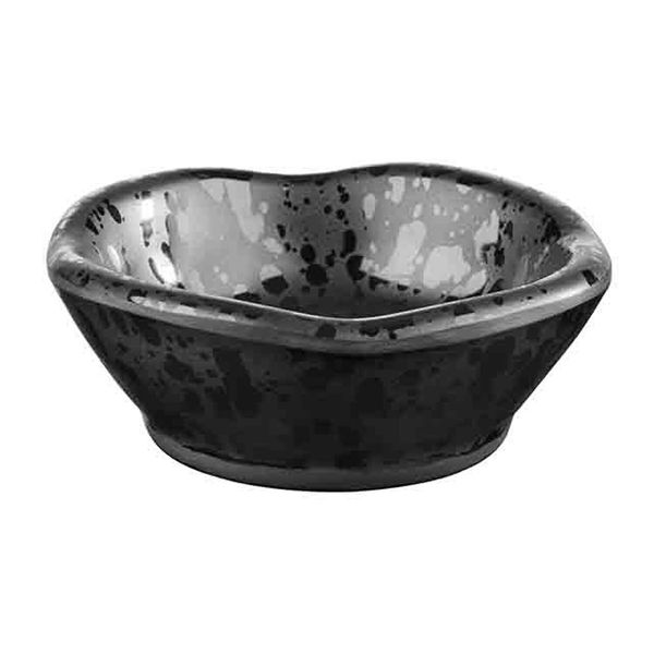 (6 Stück) Dipschälchen - GLAMOUR - Melamin - 50ml - Ø 80mm - Schwarz
