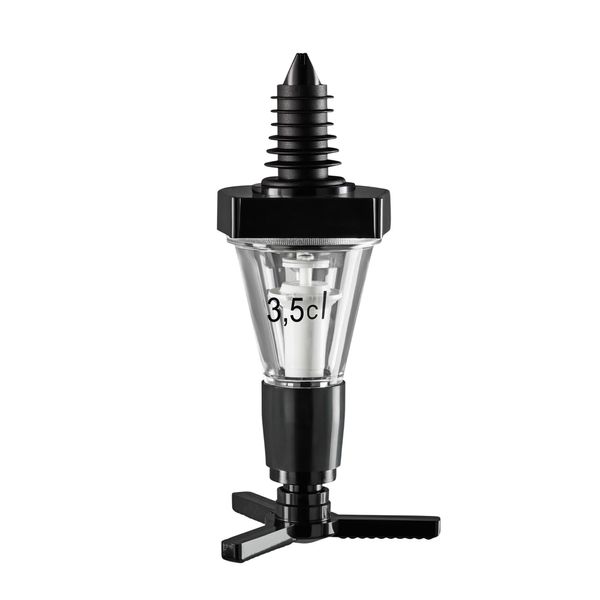 FUCHS | ECO - Portionierer - 3,5 cl - für 0,7 - 1 Liter Flaschen - Kunststoff - Schwarz