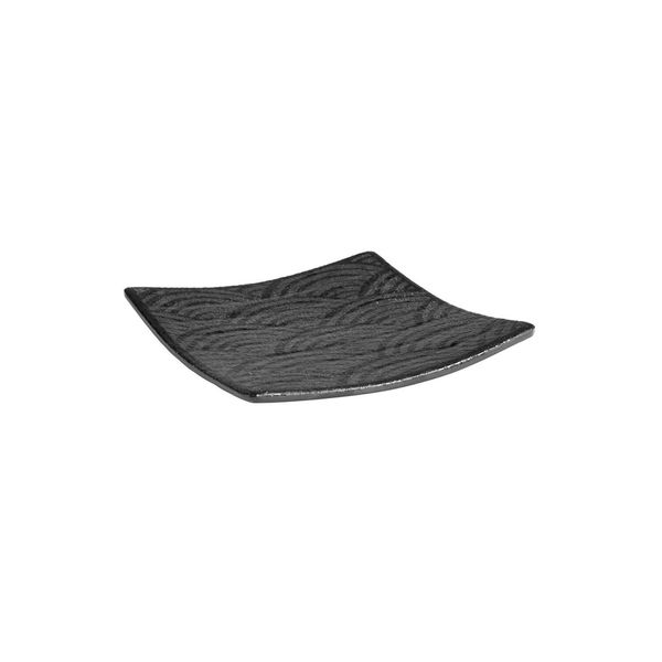 (6 Stück) Tablett - DARK WAVE - Melamin - 140x140mm - Höhe: 20mm