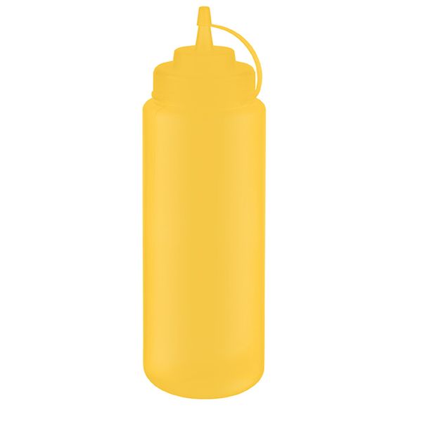 (6 Stück) Quetschflasche - PET - 1020ml - Ø 80mm - mit Schraubdeckel & Verschlusskappe