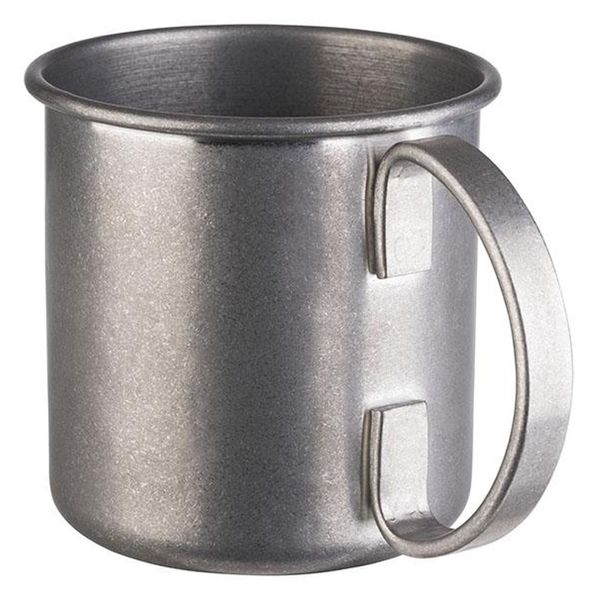 (6 Stück) Becher - MOSCOW MULE - 450ml - Silber - mit Chrom-Henkel