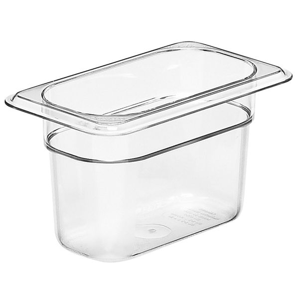 (6 Stück) CAMBRO | CAMVIEW® - Copolymer-Behälter GN 1/9 - Transparent - Höhe: 100mm - BPA-Frei