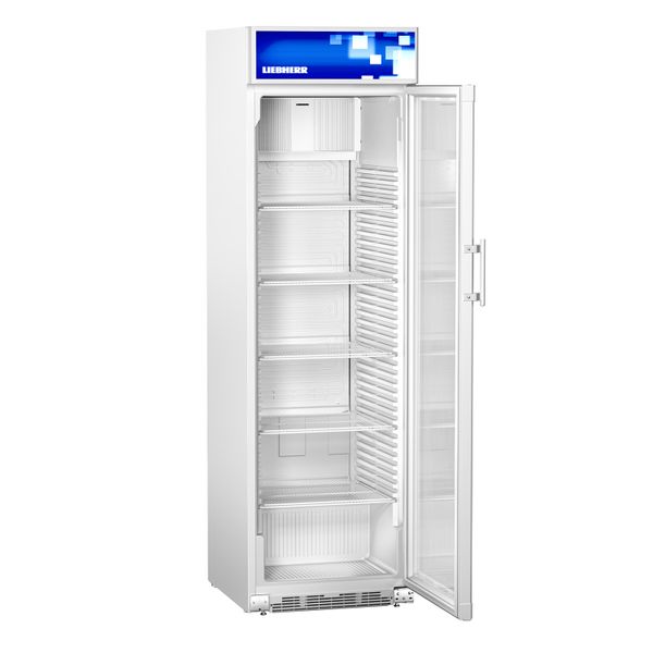 LIEBHERR | Getränkekühlschrank COMFORT - 403 Liter - mit 1 Glastür, Werbedisplay & LED-Leiste - Weiß