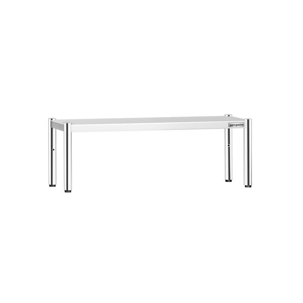 Aufsatzbord Edelstahl - 1 Etage - 1415x370mm - höhenverstellbar