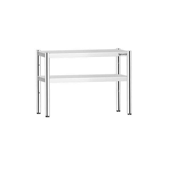 Aufsatzbord Edelstahl - 2 Etagen - 1000x370mm - höhenverstellbar