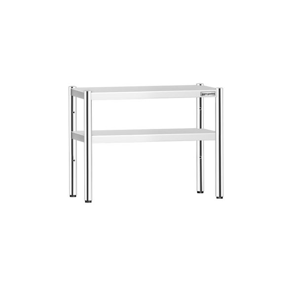 Aufsatzbord Edelstahl - 2 Etagen - 800x370mm - höhenverstellbar