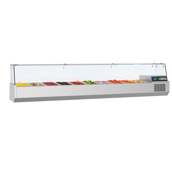 Kühlaufsatzvitrine PREMIUM - 2150x390mm - 10x GN 1/3