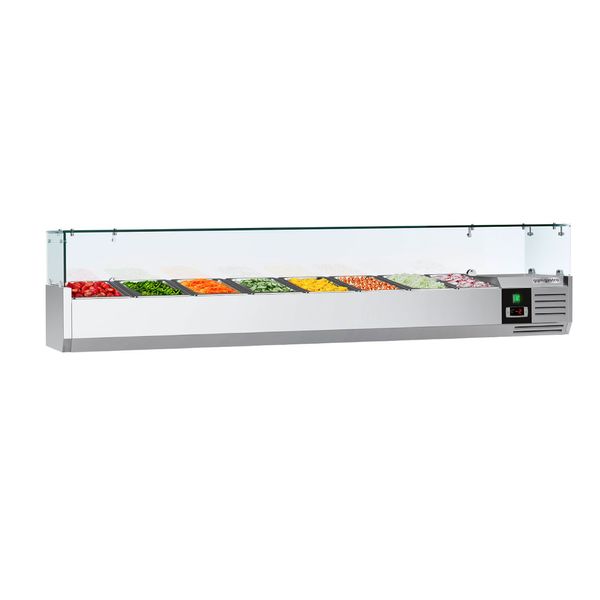 Kühlaufsatzvitrine PREMIUM - 1800x395mm - 8x GN 1/3