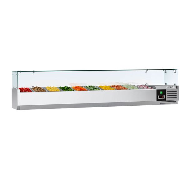 Kühlaufsatzvitrine PREMIUM - 2000x335mm - 10x GN 1/4