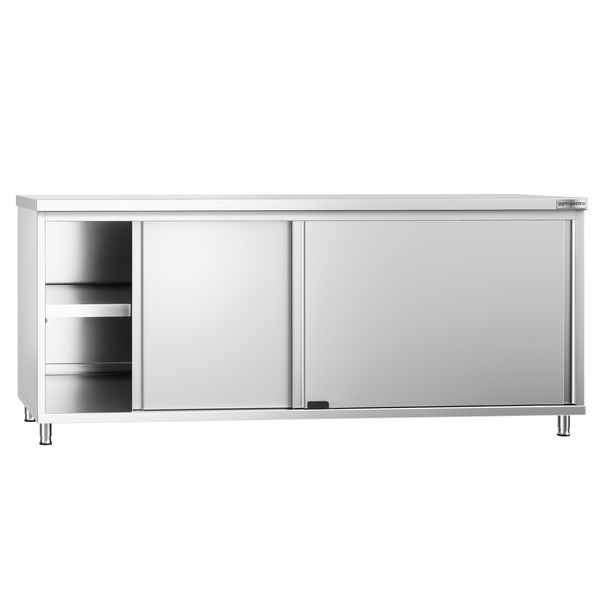 Edelstahl Arbeitsschrank PREMIUM - 2000x700mm - mit Schiebetür
