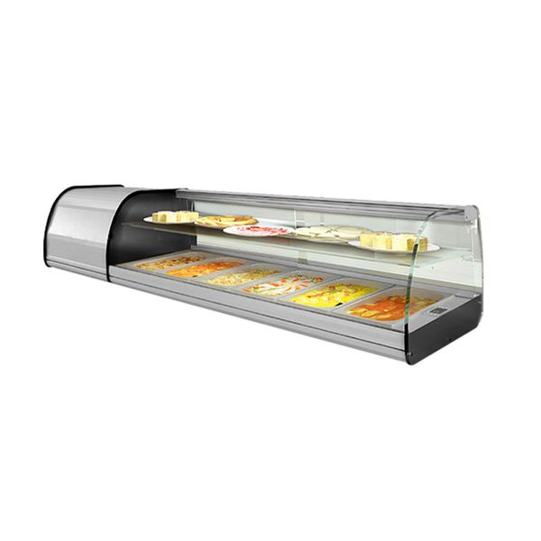 Tapas-Kühlvitrine Premium PLUS - 4x GN 1/3 - mit Zwischenglas