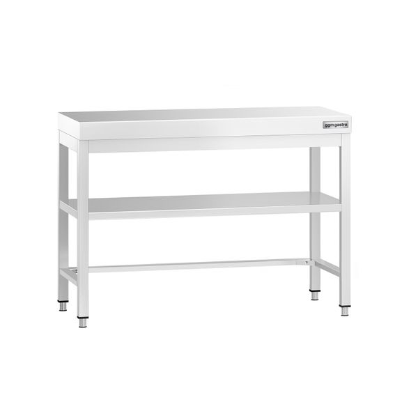 Edelstahl Arbeitstisch PREMIUM - 1000x800mm - mit Grundboden & Verstrebung